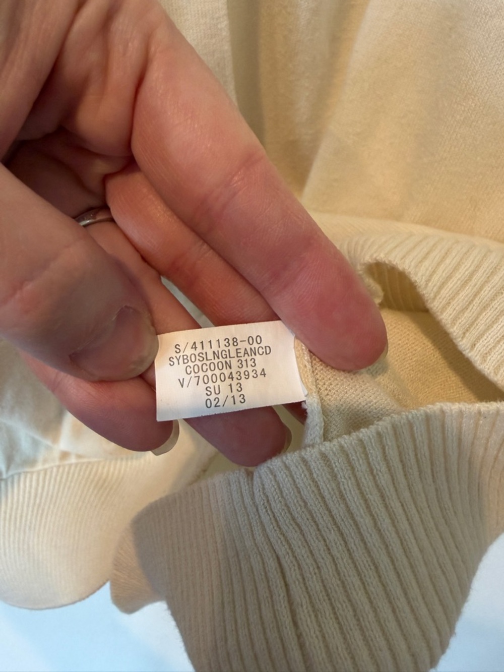 Banana Republic Cream Vneck Cardigan Silk Blend Button Front Size XL Classic - Picture 7 of 9